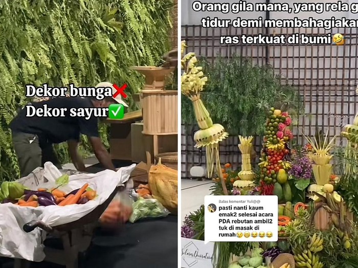Dekorasi Pernikahan Yang Viral Dihiasi Sayuran