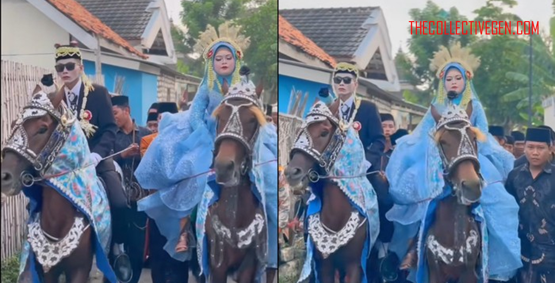 Bikin Heboh Viral Pengantin di Madura Tampil Naik Kuda